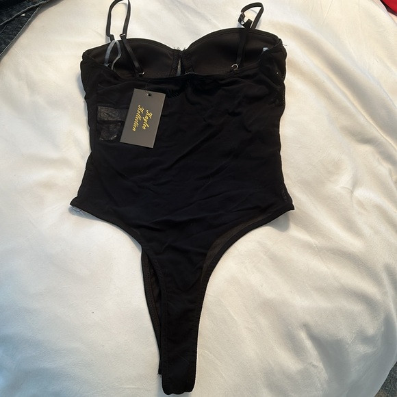 New with tags black thing bodysuit with adjustable straps - Picture 4 of 4
